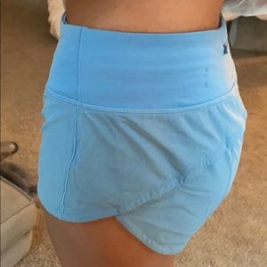 Blue lululemon work out shorts